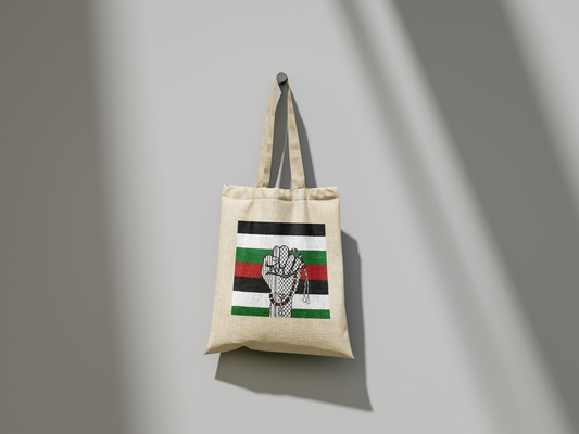 Palestine Fist Keffiyeh | Tote Bag | Farah Soobhan