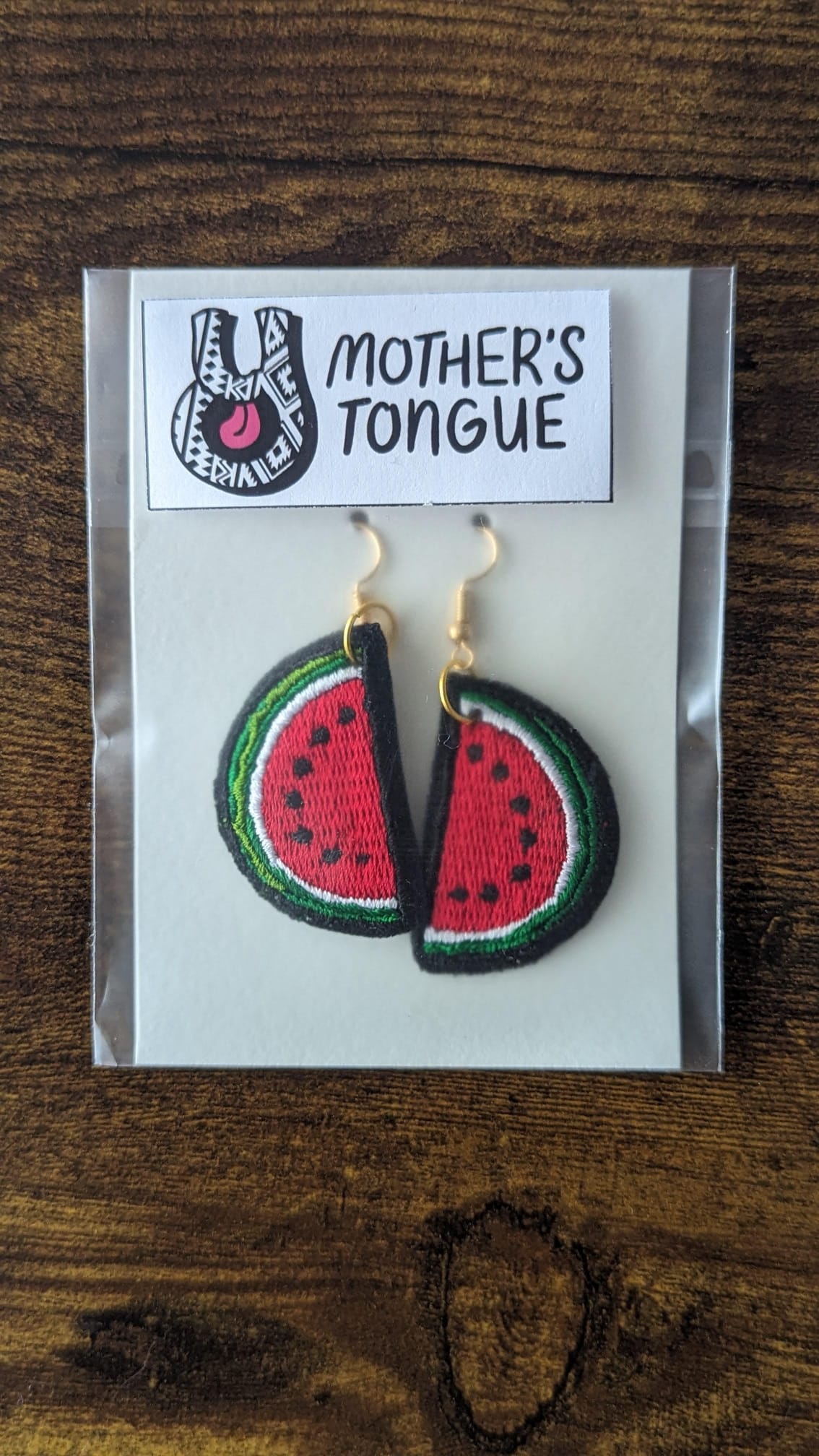 Embroidered Watermelon Earrings - Palestine